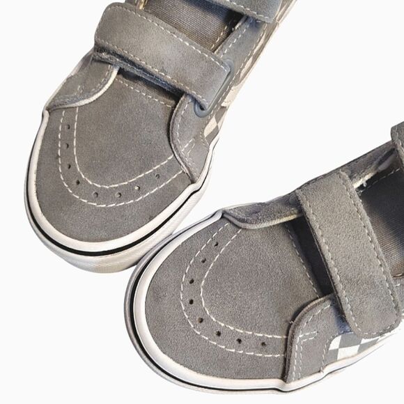 Vans Tradewinds Grey Sk8 Mid Reissue V Checkerboard Sneakers Kids 1.5 - Picture 5 of 16